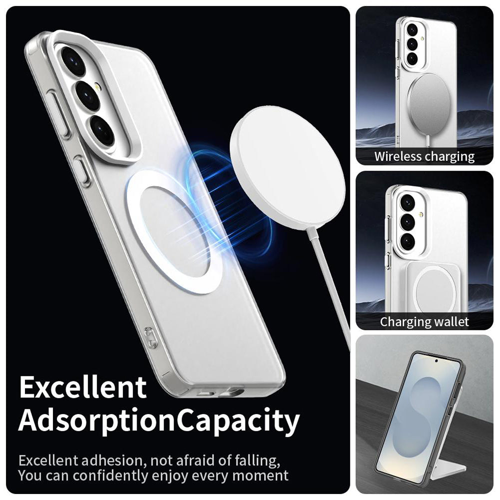 Husa MagSafe pentru Samsung Galaxy S26 S942, Techsuit, CandyCase, Alba