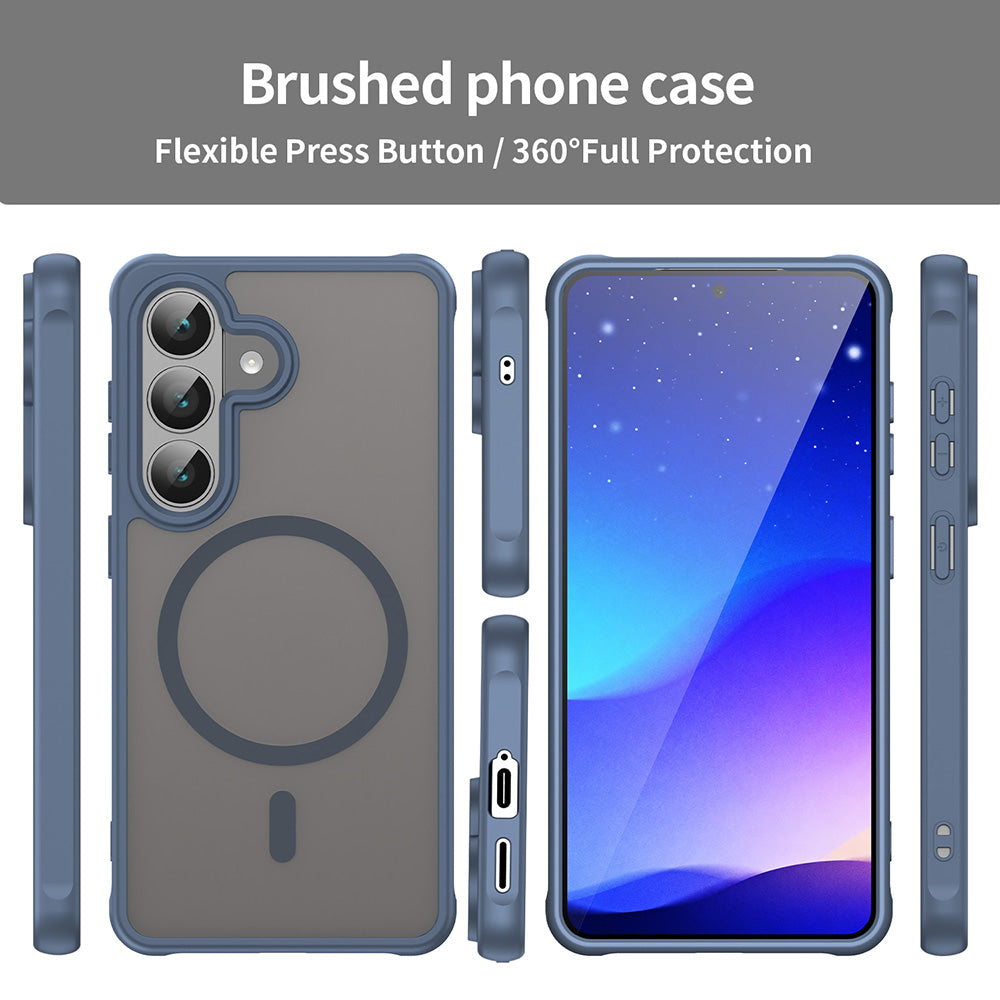 Husa MagSafe pentru Samsung Galaxy S26 S942, Techsuit, HaloFrost II, Bleumarin