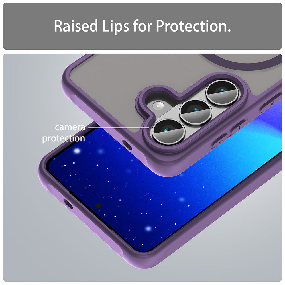 Husa MagSafe pentru Samsung Galaxy S26 S942, Techsuit, HaloFrost II, Mov