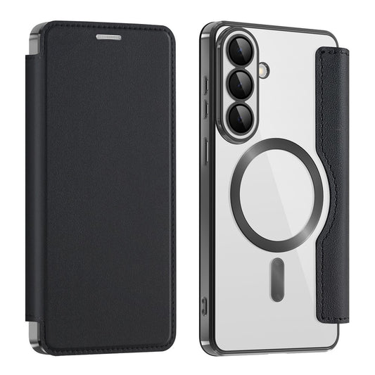 Husa MagSafe pentru Samsung Galaxy S26, Techsuit, SmartMag Book, Neagra