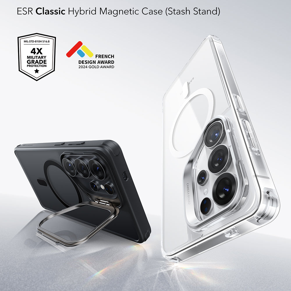 Husa MagSafe pentru Samsung Galaxy S26 Ultra S948, ESR, Classic Hybrid Kickstand, Neagra Satinata