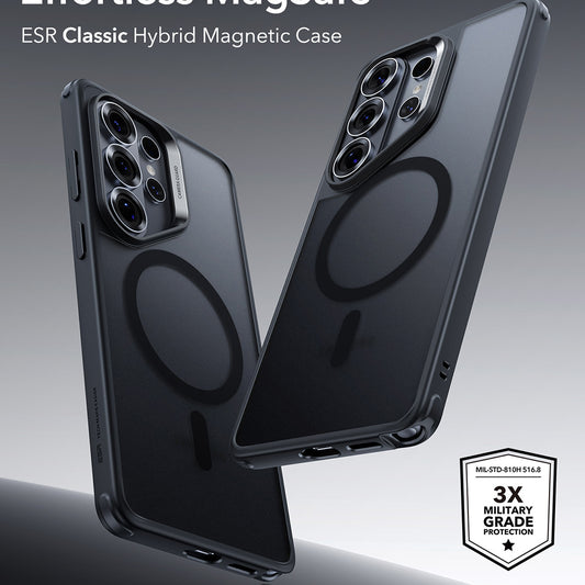 Husa MagSafe pentru Samsung Galaxy S26 Ultra, ESR, Classic Hybrid, Neagra Satinata