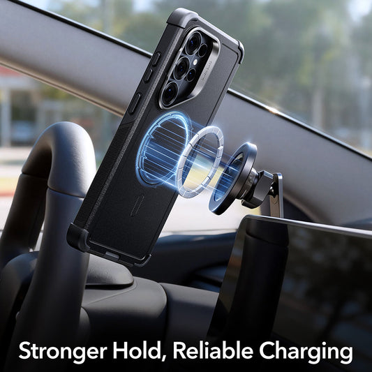 Husa MagSafe pentru Samsung Galaxy S26 Ultra, ESR, Cyber Armor Kickstand, Neagra