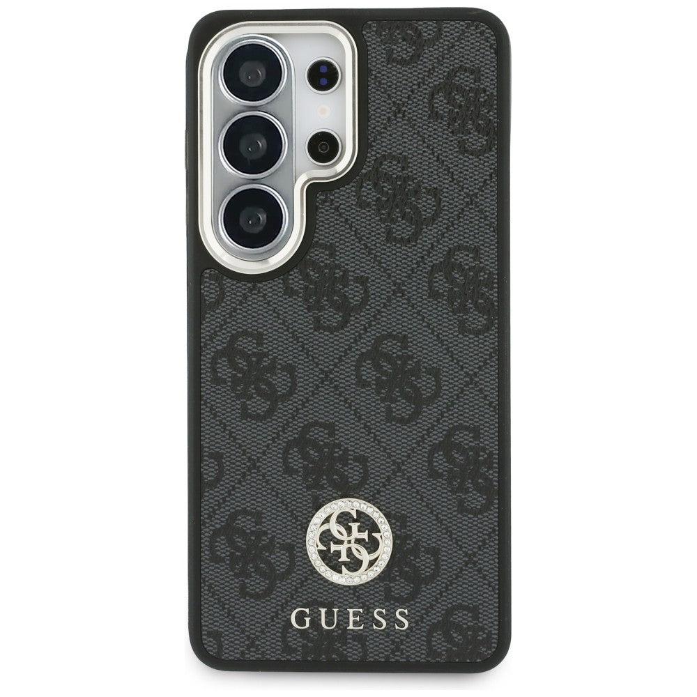 Husa MagSafe pentru Samsung Galaxy S26 Ultra S948, GUESS, 4G Big Rhinestone Triangle Strap, Neagra