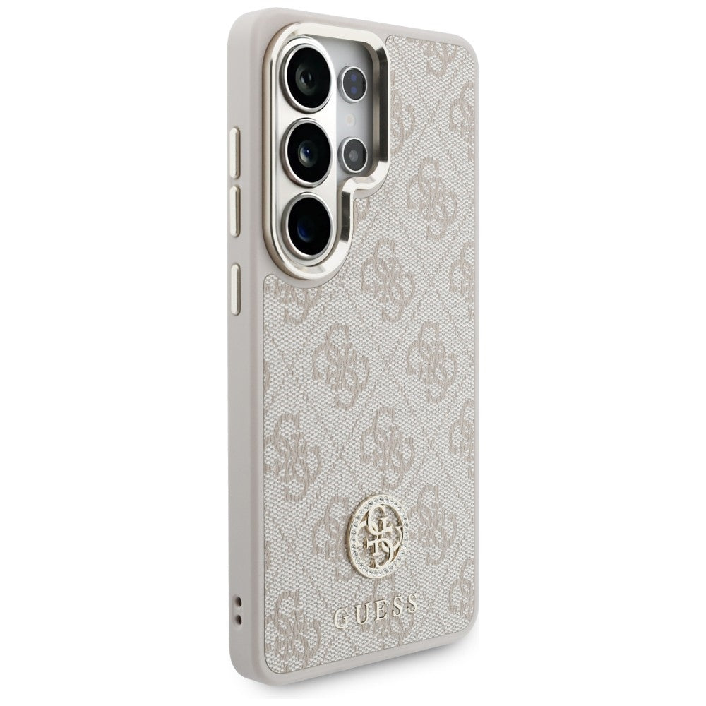 Husa MagSafe pentru Samsung Galaxy S26 Ultra S948, GUESS, 4G Big Rhinestone Triangle Strap, Roz