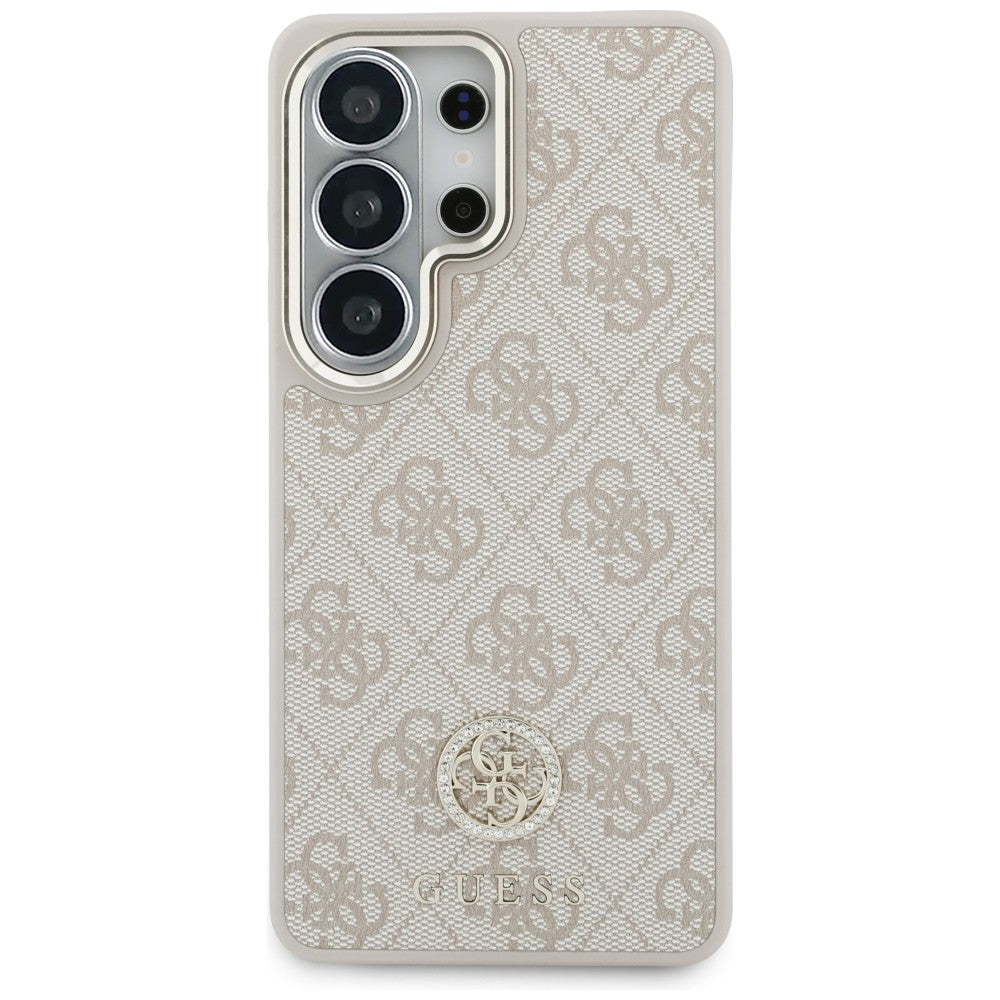 Husa MagSafe pentru Samsung Galaxy S26 Ultra S948, GUESS, 4G Big Rhinestone Triangle Strap, Roz