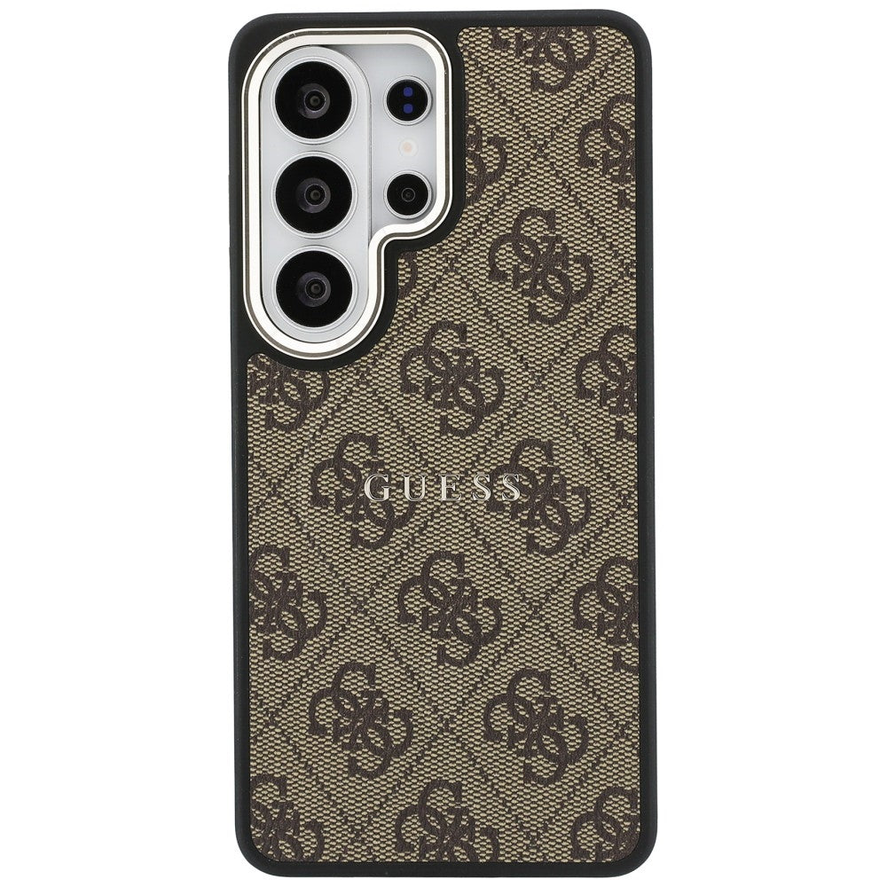 Husa MagSafe pentru Samsung Galaxy S26 Ultra S948, Guess, 4G Embossed Ring, Maro