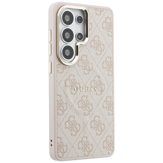 Husa MagSafe pentru Samsung Galaxy S26 Ultra S948, Guess, 4G Embossed Ring, Roz