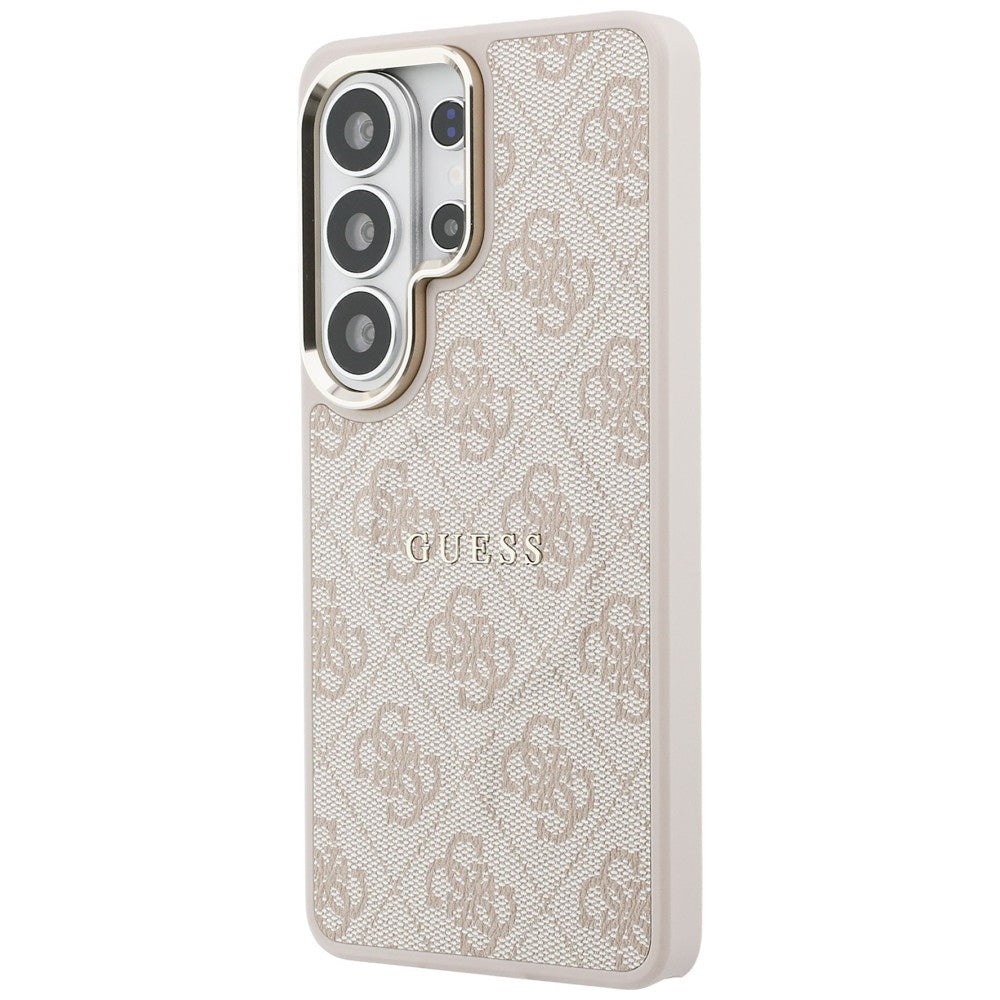 Husa MagSafe pentru Samsung Galaxy S26 Ultra S948, Guess, 4G Embossed Ring, Roz
