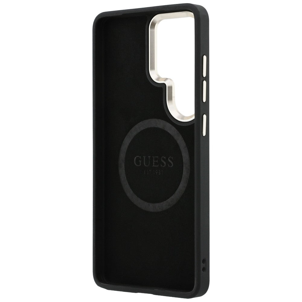 Husa MagSafe pentru Samsung Galaxy S26 Ultra S948, Guess, Perforated Logo, Maro