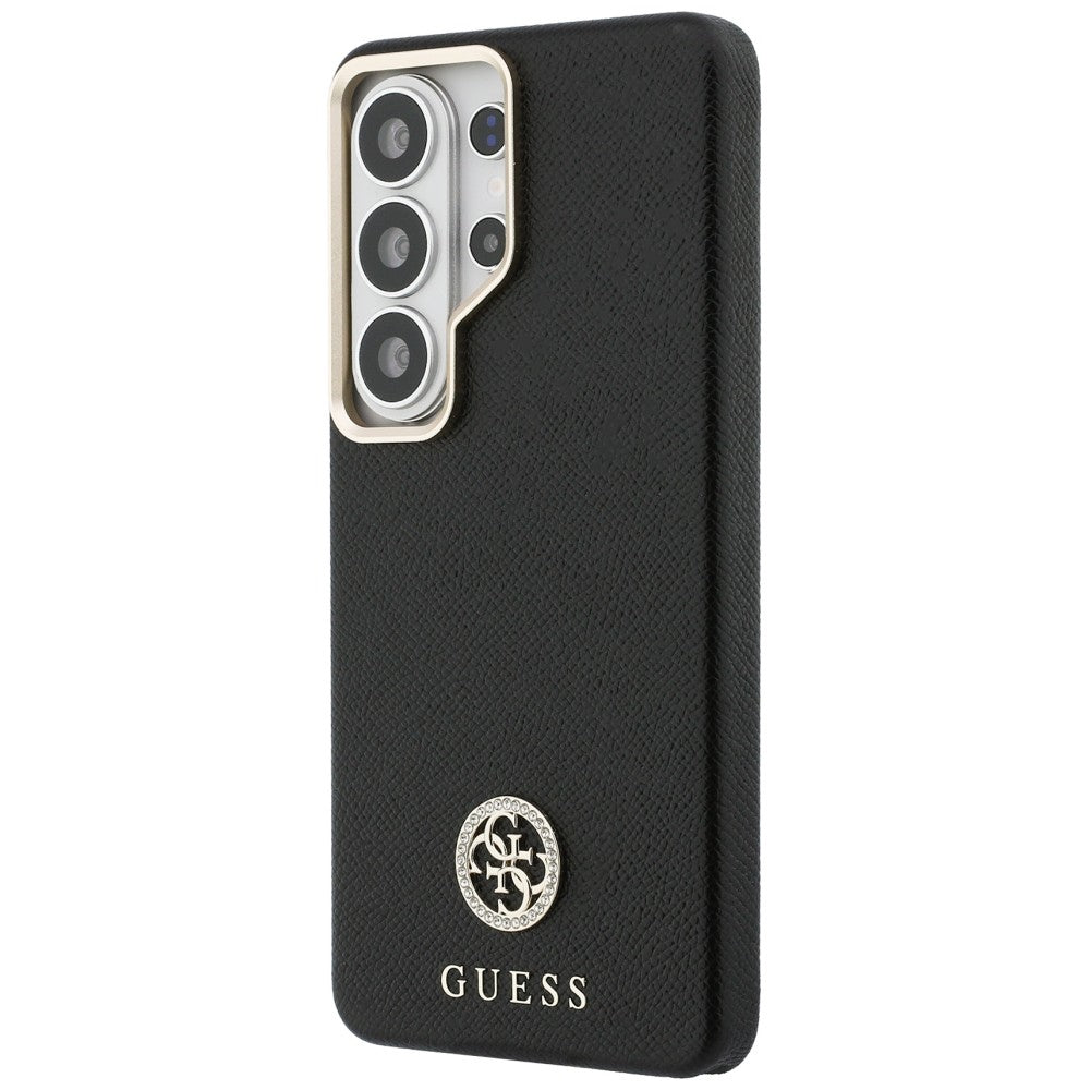 Husa MagSafe pentru Samsung Galaxy S26 Ultra S948, Guess, Rhinestone Round Logo, Neagra
