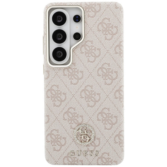 Husa MagSafe pentru Samsung Galaxy S26 Ultra S948, Guess, Rhinestone Round Logo, Roz