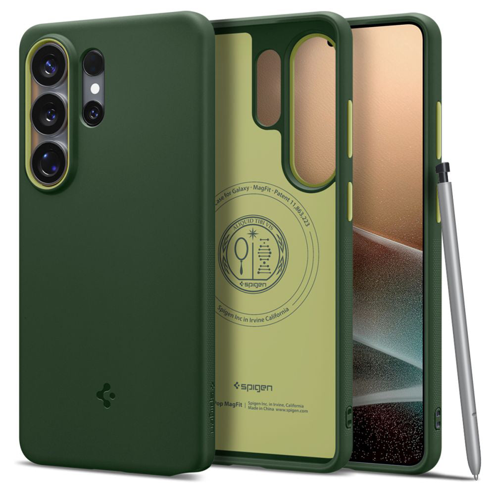 Husa MagSafe pentru Samsung Galaxy S26 Ultra S948, Spigen, Caseology Nano Pop, Verde ACS11039