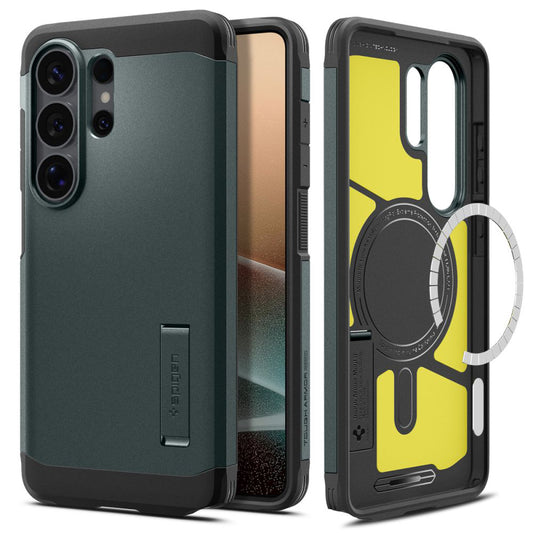 Husa MagSafe pentru Samsung Galaxy S26 Ultra S948, Spigen, Tough Armor, Verde ACS10686
