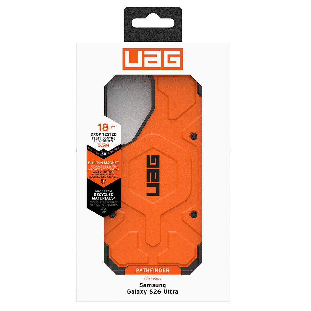 Husa MagSafe pentru Samsung Galaxy S26 Ultra S948, Urban Armor Gear, Pathfinder, Portocalie