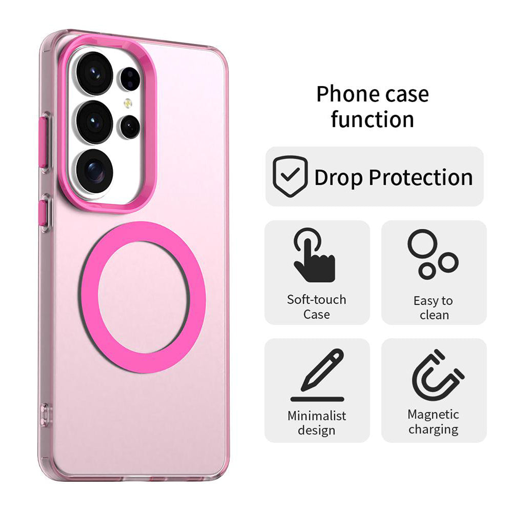 Husa MagSafe pentru Samsung Galaxy S26 Ultra S948, Techsuit, CandyCase, Roz
