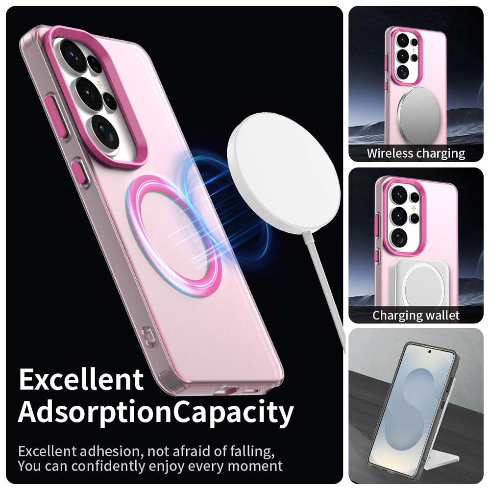 Husa MagSafe pentru Samsung Galaxy S26 Ultra S948, Techsuit, CandyCase, Roz