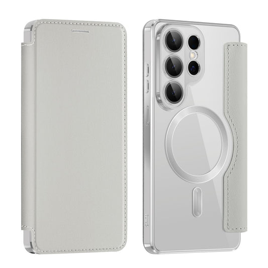 Husa MagSafe pentru Samsung Galaxy S26 Ultra, Techsuit, SmartMag Book, Gri