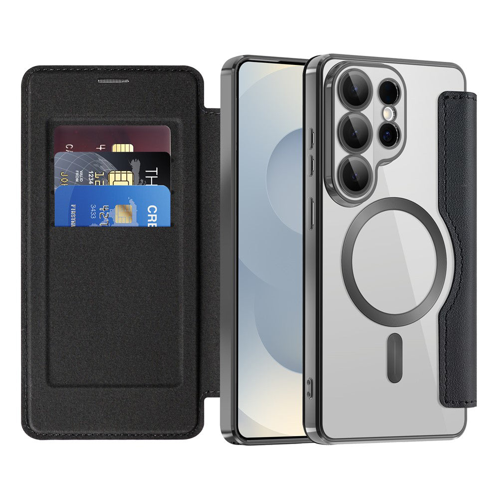 Husa MagSafe pentru Samsung Galaxy S26 Ultra S948, Techsuit, SmartMag Book, Neagra