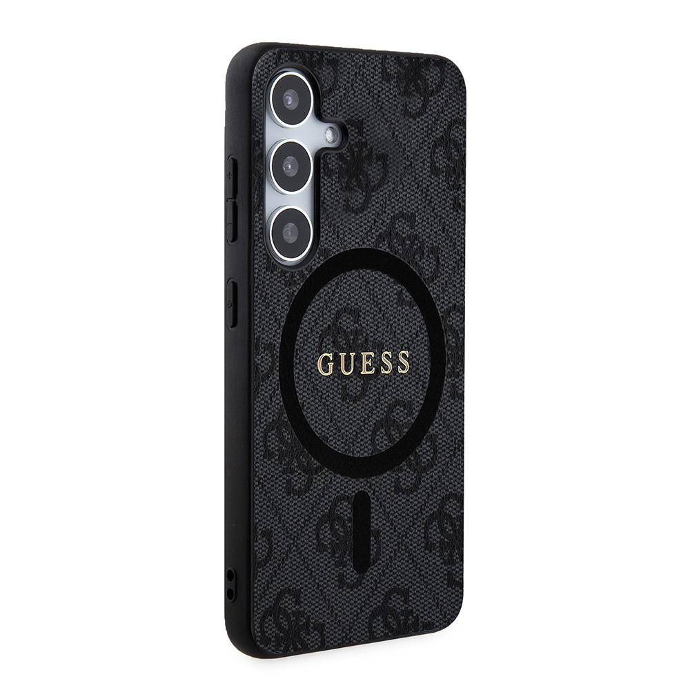 Husa MagSafe pentru Samsung Galaxy Z Flip7 F766, Guess, 4G Collection, Neagra