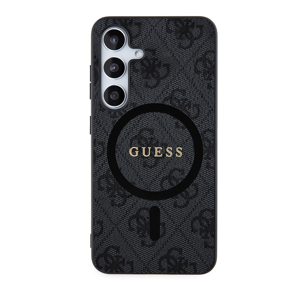 Husa MagSafe pentru Samsung Galaxy Z Flip7 F766, Guess, 4G Collection, Neagra