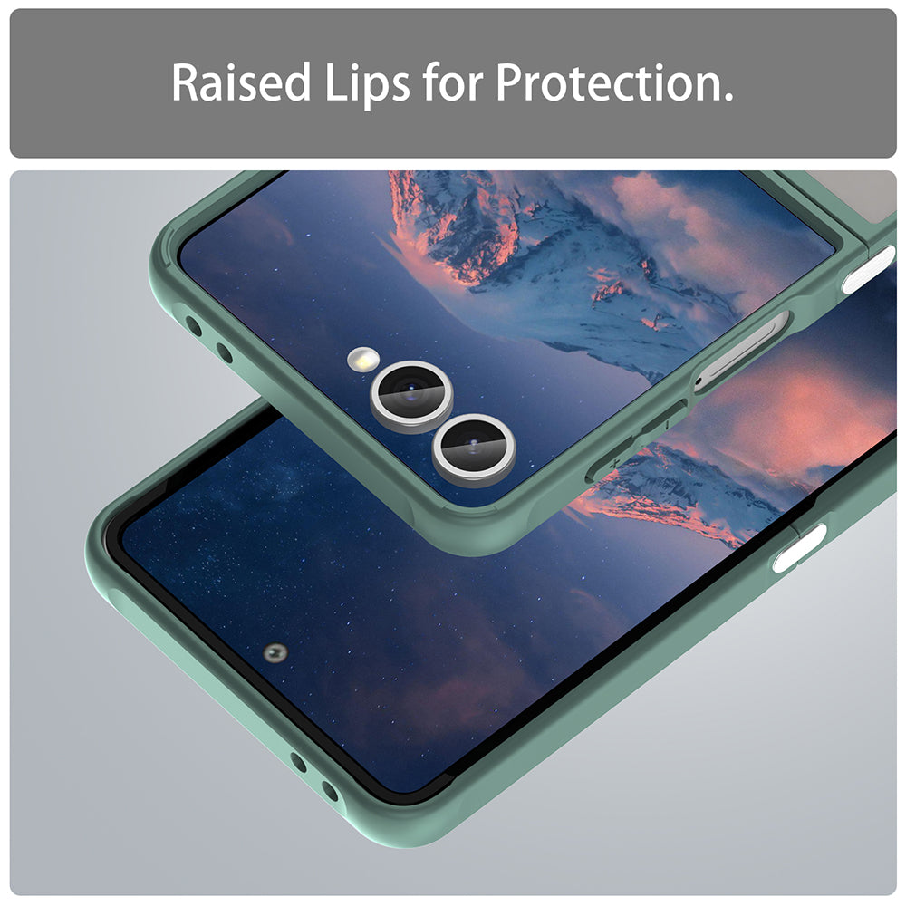 Husa MagSafe pentru Samsung Galaxy Z Flip7 F766, Techsuit, HaloFrost II, Verde