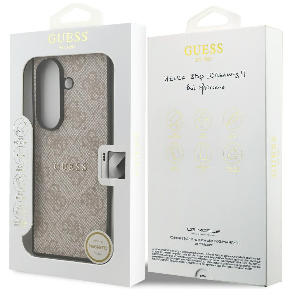 Husa MagSafe pentru Samsung Galaxy Z Fold7 F966, Guess, 4G Classic, Roz