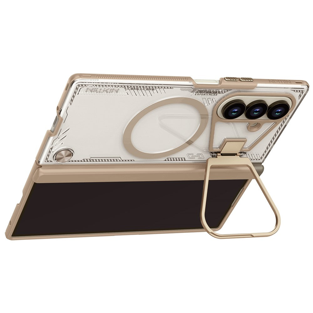Husa MagSafe pentru Samsung Galaxy Z Fold7 F966, Nillkin, Iceblade Prop with Camera Cutout, Maro