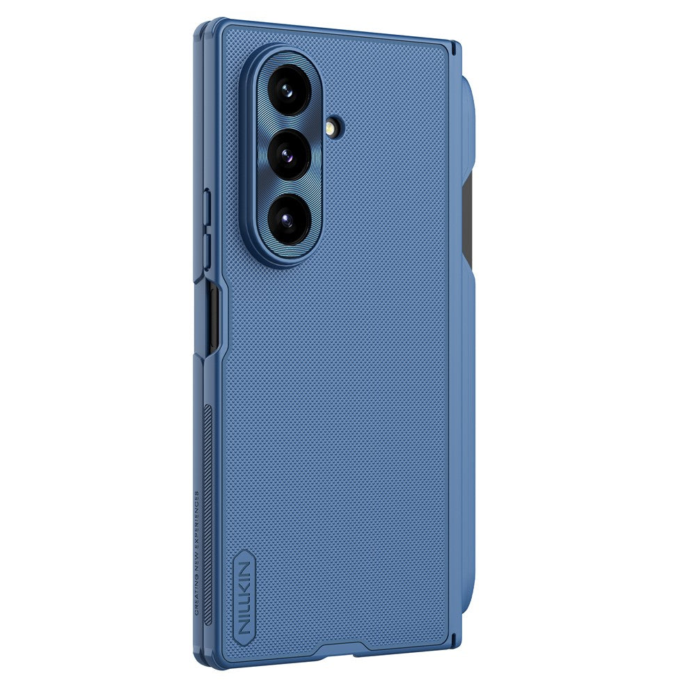 Husa MagSafe pentru Samsung Galaxy Z Fold7 F966, Nillkin, Super Frosted Shield with Pen Holder, Albastra