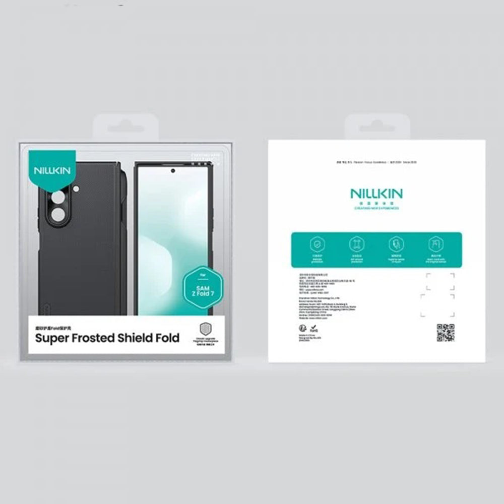 Husa MagSafe pentru Samsung Galaxy Z Fold7 F966, Nillkin, Super Frosted Shield with Pen Holder, Neagra
