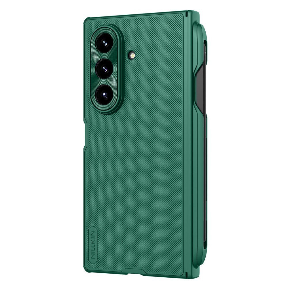 Husa MagSafe pentru Samsung Galaxy Z Fold7 F966, Nillkin, Super Frosted Shield with Pen Holder, Verde Inchis