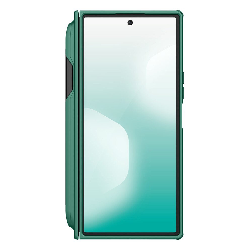 Husa MagSafe pentru Samsung Galaxy Z Fold7 F966, Nillkin, Super Frosted Shield with Pen Holder, Verde Inchis