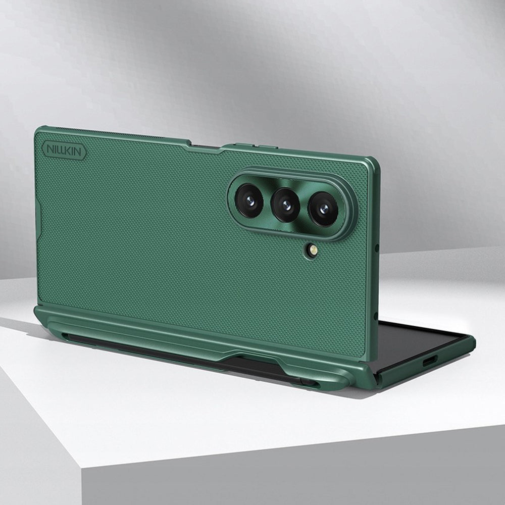 Husa MagSafe pentru Samsung Galaxy Z Fold7 F966, Nillkin, Super Frosted Shield with Pen Holder, Verde Inchis