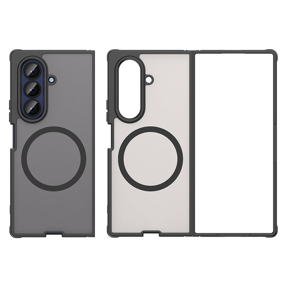 Husa MagSafe pentru Samsung Galaxy Z Fold7 F966, Techsuit, HaloFrost II, Neagra
