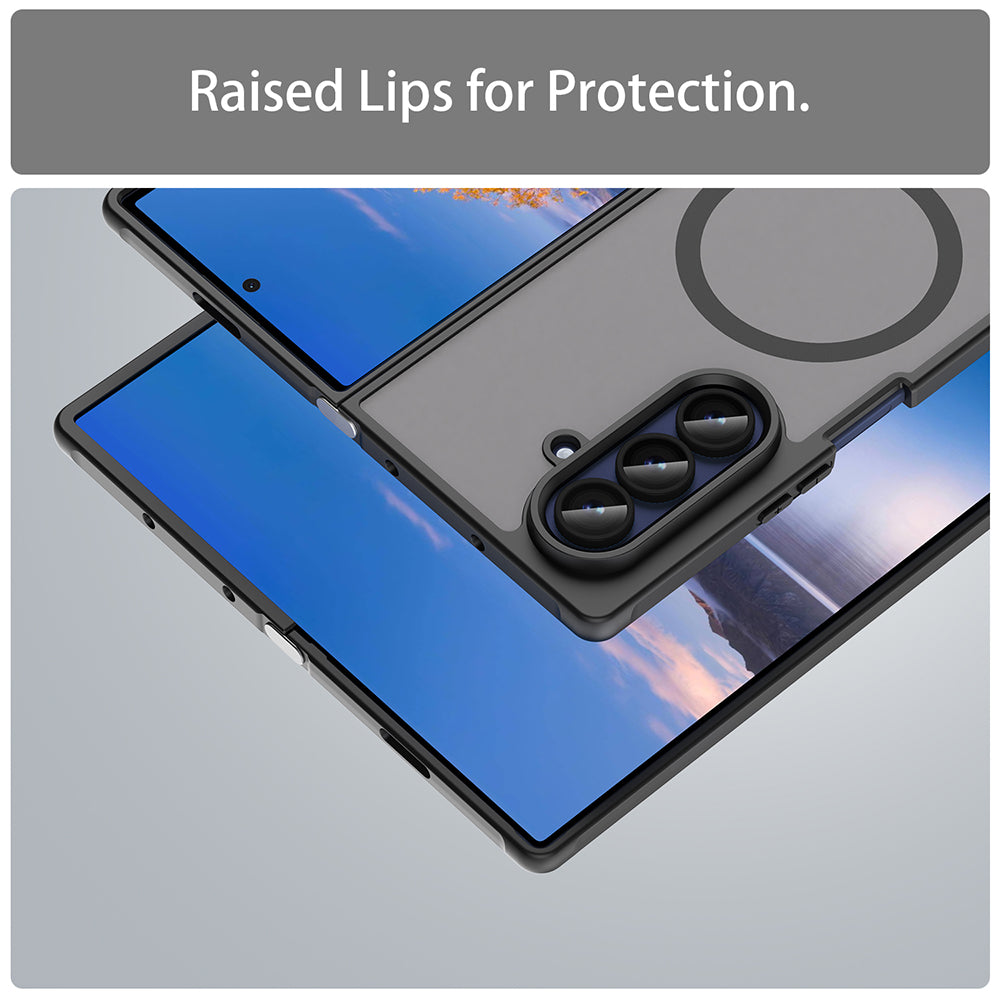 Husa MagSafe pentru Samsung Galaxy Z Fold7 F966, Techsuit, HaloFrost II, Neagra