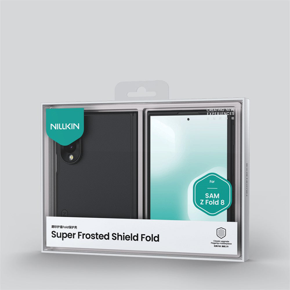 Husa MagSafe pentru Samsung Galaxy Z Fold8 F971, Nillkin, Super Frosted Shield, Neagra Transparenta