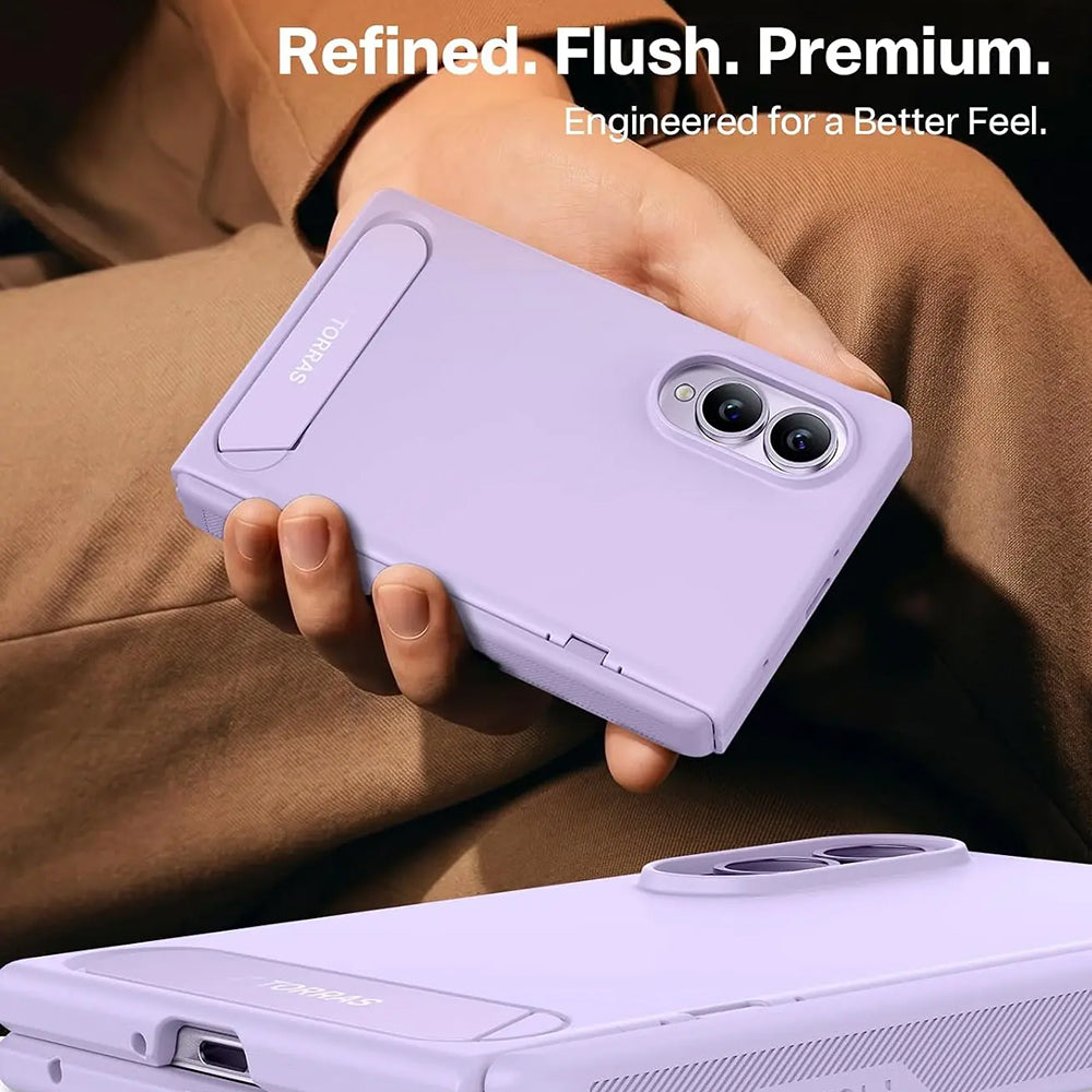 Husa MagSafe pentru Samsung Galaxy Z Fold8 F971, Torras, Ostand L1 Guardian, Mov Deschis