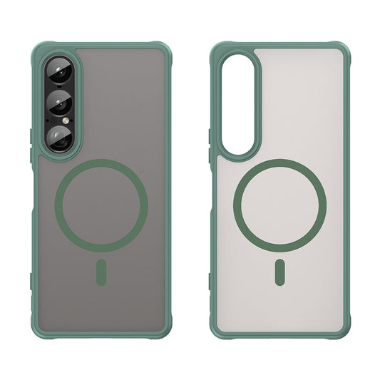Husa MagSafe pentru Sony Xperia 1 VII, Techsuit, HaloFrost II, Verde