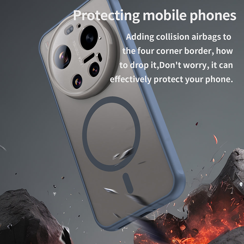 Husa MagSafe pentru Xiaomi 17 Ultra, Techsuit, HaloFrost II, Bleumarin