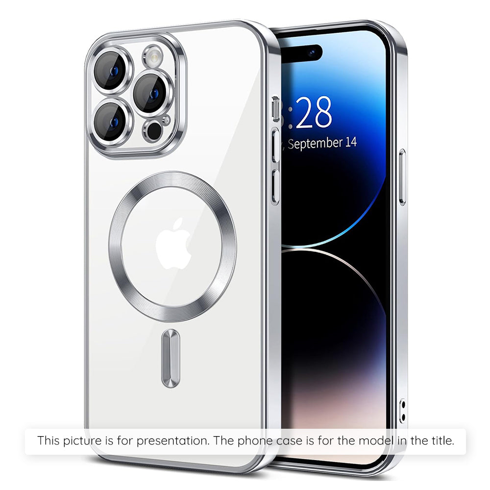 Husa MagSafe pentru Xiaomi 17T Pro, Techsuit, Luxury Crystal, Argintie