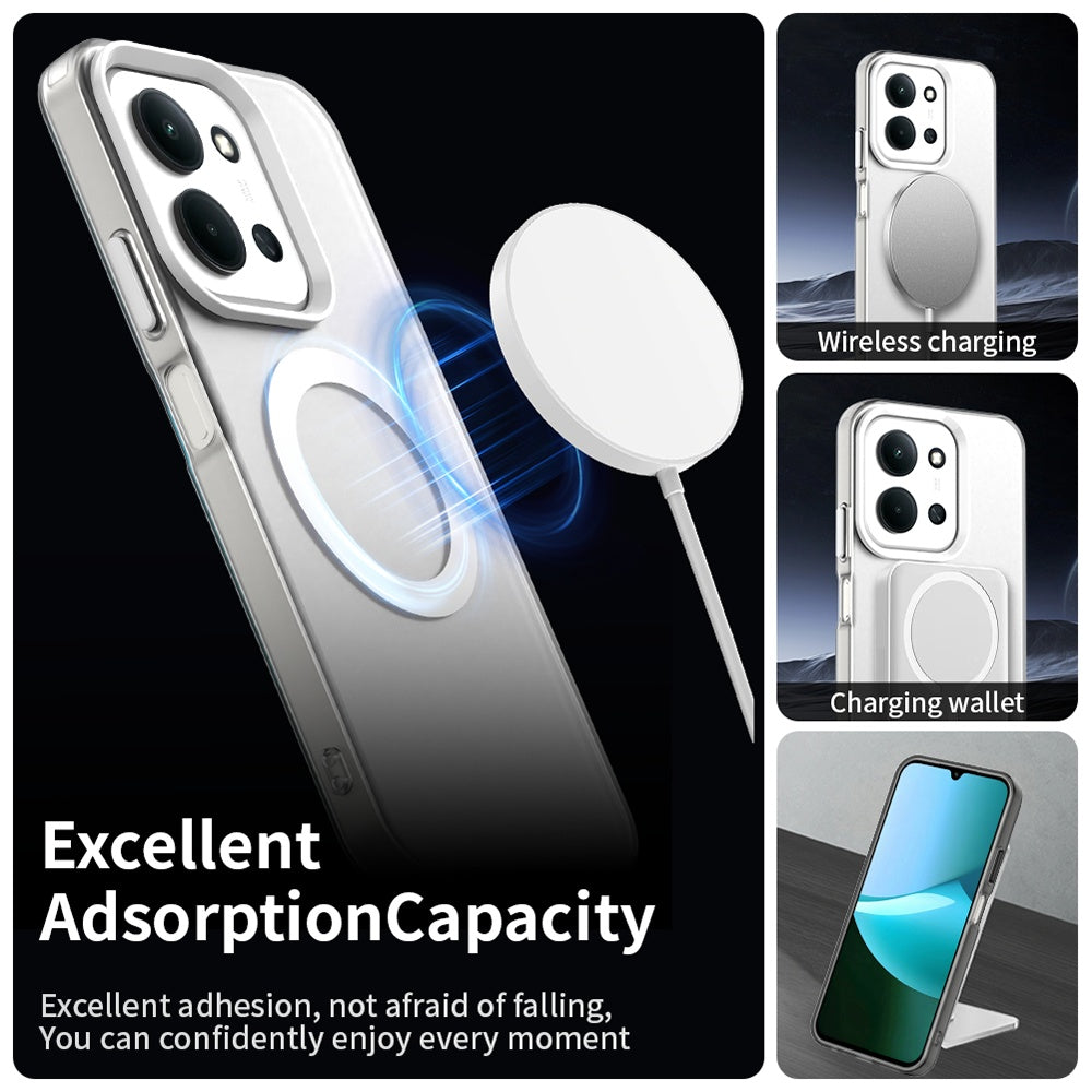 Husa MagSafe pentru Xiaomi Poco C85 4G / Redmi 15C 5G / 15C 4G, Techsuit, CandyCase, Alba