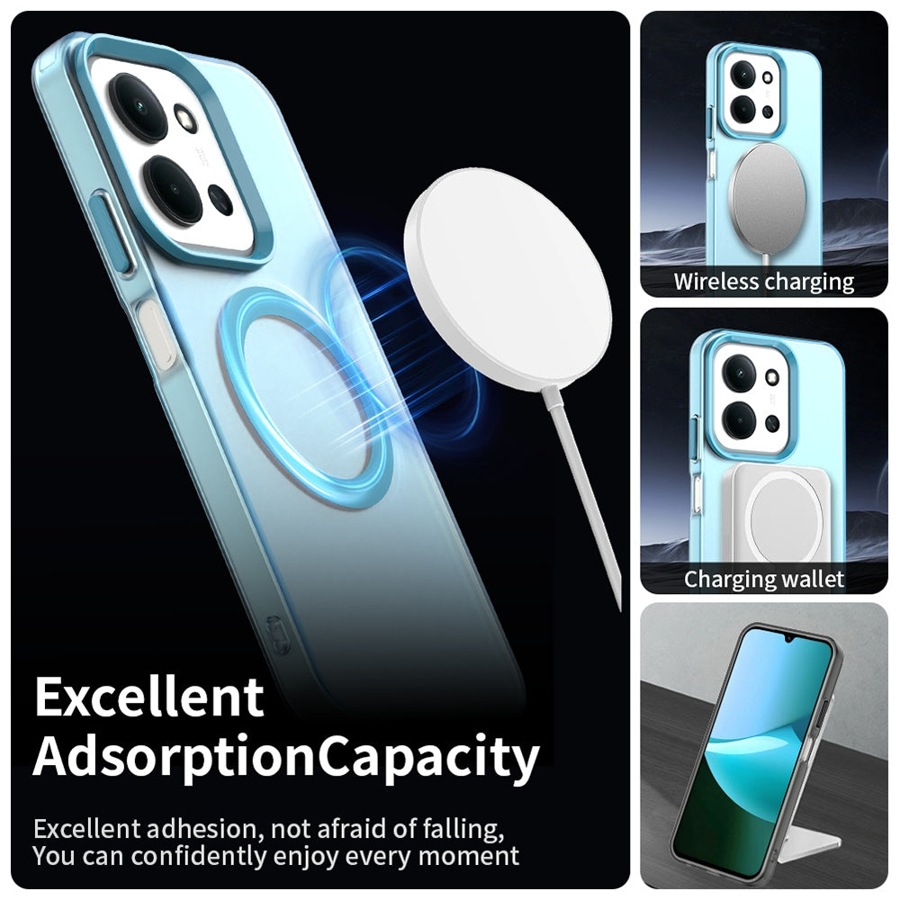 Husa MagSafe pentru Xiaomi Poco C85 4G / Redmi 15C 5G / 15C 4G, Techsuit, CandyCase, Albastra