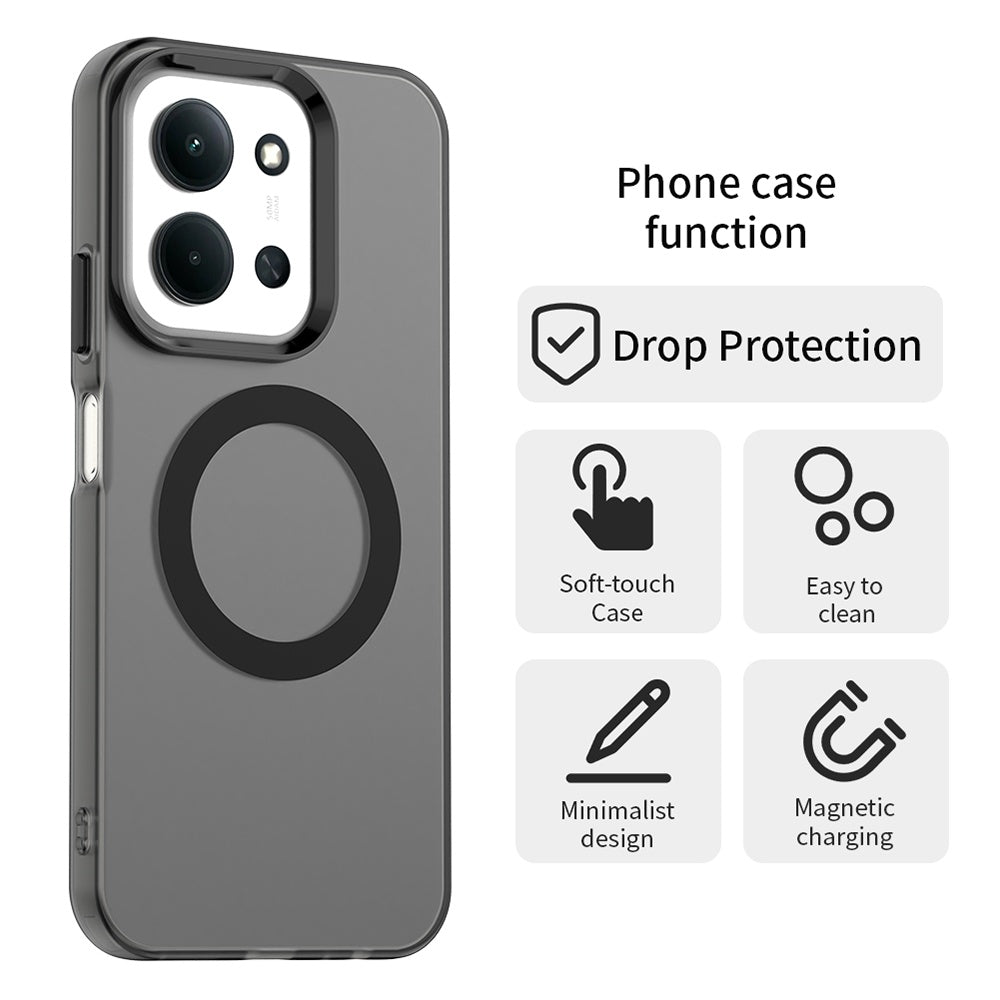 Husa MagSafe pentru Xiaomi Poco C85 4G / Redmi 15C 5G / 15C 4G, Techsuit, CandyCase, Neagra