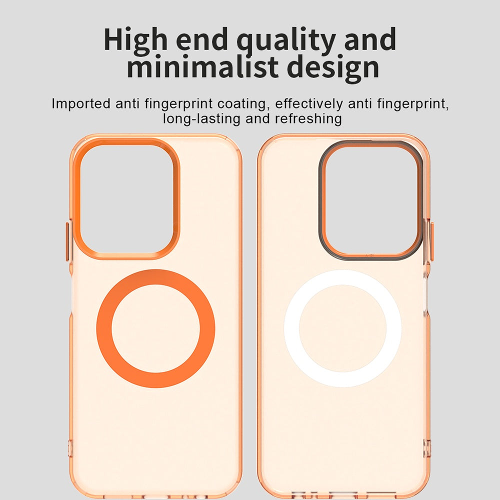 Husa MagSafe pentru Xiaomi Poco C85 4G / Redmi 15C 5G / 15C 4G, Techsuit, CandyCase, Portocalie