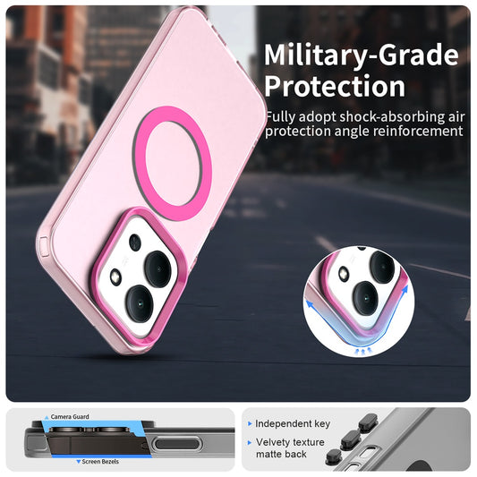 Husa MagSafe pentru Xiaomi Poco C85 4G / Redmi 15C 5G / 15C 4G, Techsuit, CandyCase, Roz