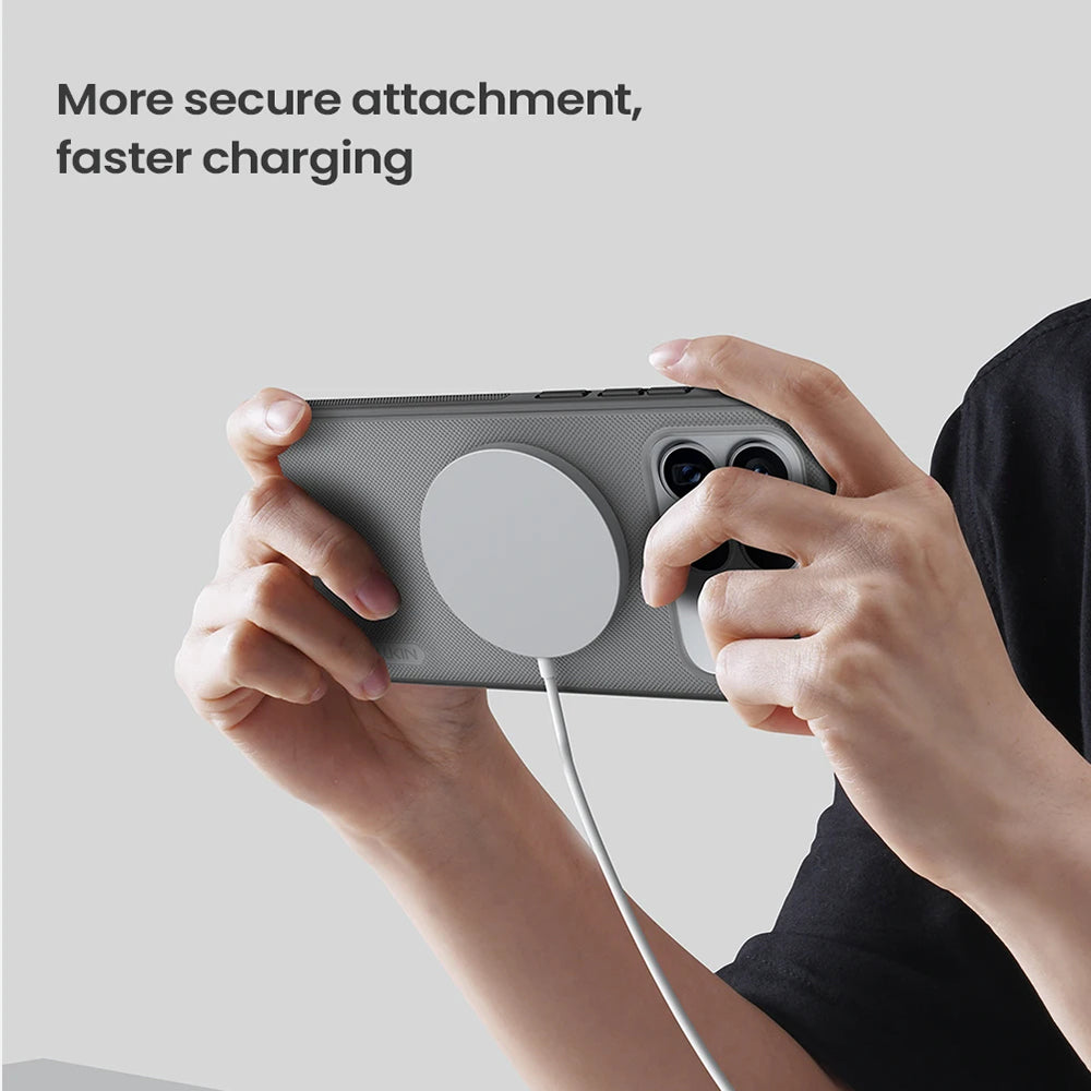 Husa MagSafe pentru Xiaomi Poco F8 Ultra, Nillkin, Super Shield Pro, Neagra Transparenta Satinata