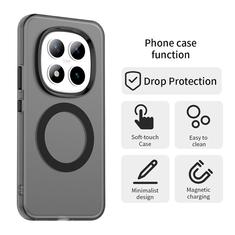 Husa MagSafe pentru Xiaomi Poco M8 Pro / Redmi Note 15 Pro+ 5G, Techsuit, CandyCase, Neagra