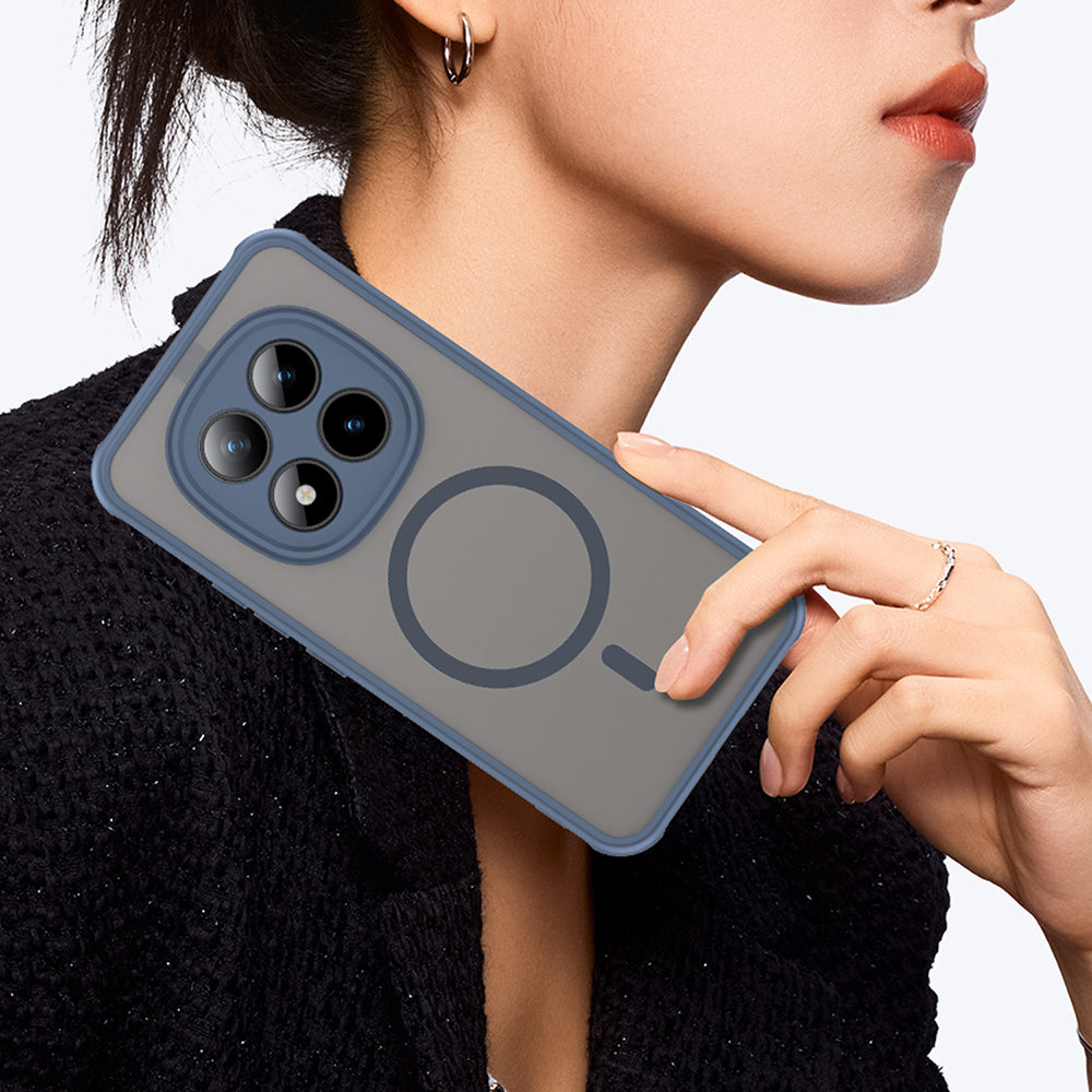 Husa MagSafe pentru Xiaomi Poco M8 Pro / Redmi Note 15 Pro+ 5G, Techsuit, HaloFrost II, Bleumarin