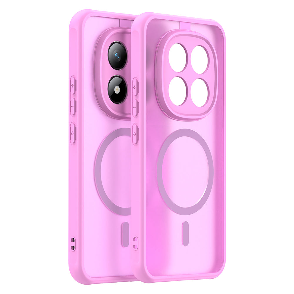 Husa MagSafe pentru Xiaomi Poco M8 Pro / Redmi Note 15 Pro+ 5G, Techsuit, HaloFrost II, Roz