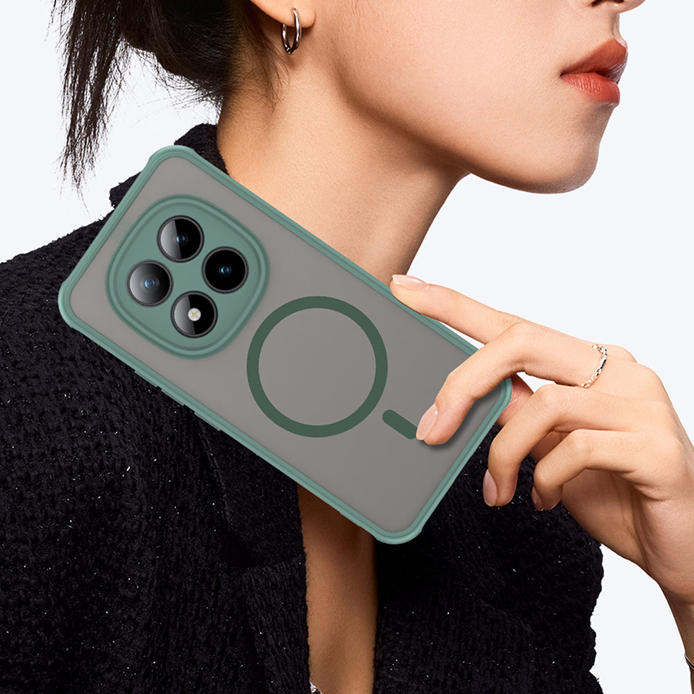 Husa MagSafe pentru Xiaomi Poco M8 Pro / Redmi Note 15 Pro+ 5G, Techsuit, HaloFrost II, Verde
